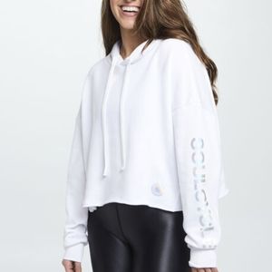 Soulcycle Frost Iridescent Foil Hoodie Small NWOT